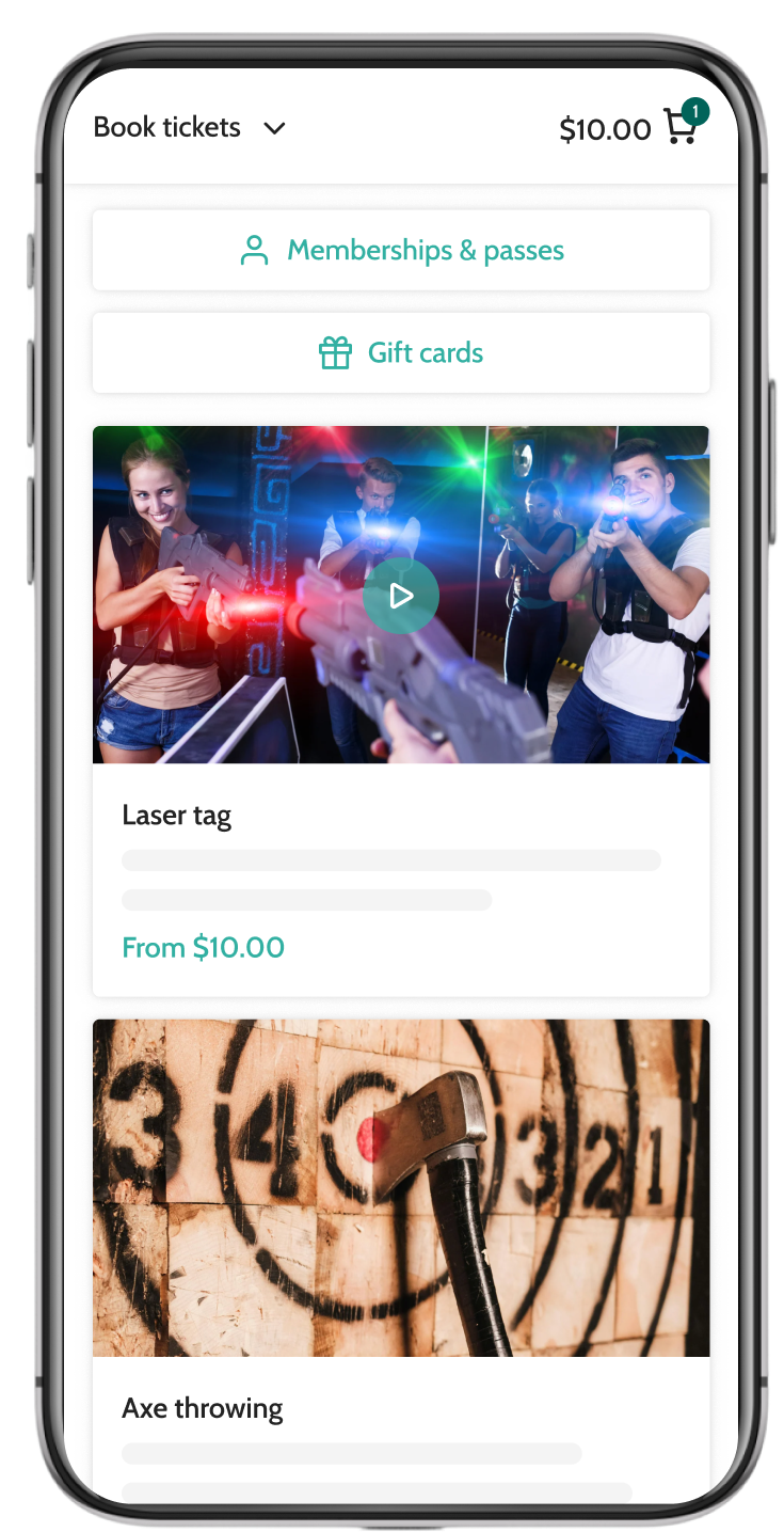 Beyonk's ticketing software for competitive socialising on mobile. Memberships, gift cards and sessions can be bought here.